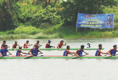 Adu Cepat Bidar Tradisional 1,5 Km Memeriahkan HUT Ke-80 TNI di Venue Dayung JSC 