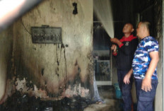 Pergi Antar Anak Yudisium ke Unsri Indralaya, Ruang Tamu Hangus Terbakar Akibat TV Meledak