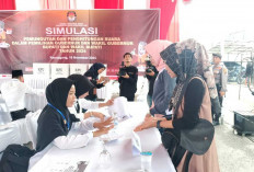 Simulasi Pencoblosan di Halaman KPU OKI, Persiapan Menjelang Pemilukada Serentak 27 November 2024