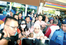 Puluhan Korban Penipuan Sambut di Bandara Palembang, Alnaura Joget dan Lambaikan Tangan: Jangan Lupa Jastipnya