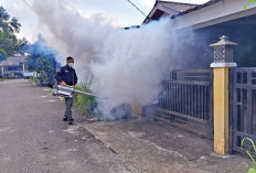 Tindaklanjuti Penemuan Kasus DBD, Puskesmas Indralaya Lakukan Fogging Fokus