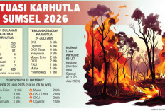 Tren Karhutla Sumsel Meningkat 148 Persen, Api Berpotensi Muncul Kembali di Kepulan Asap Lahan Gambut