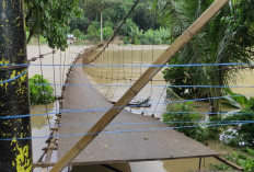 Jembatan Gantung Terbalik, 7 Anak Terjun Bebas Akibat Banjir Sungai