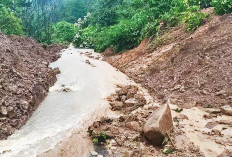 Jalan Poros Tebing Tinggi-Pendopo Longsor, Pengendara Terpaksa Putar Balik