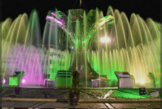 Air Mancur Menari Cempako Telok Uji Perdana, Palembang Bersolek dengan Kilau Ikon Baru