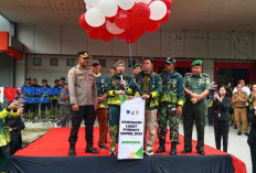 Pelepasan Kontingen Porprov Sumsel XV 2025 Kabupaten Lahat di GOR Bukit Tunjuk Berlangsung Meriah