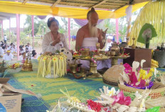 Umat Hindu Rayakan Dharma Santi Nyepi Tilem Kesanga di Pura Agung Sriwijaya, Ini Harapannya 