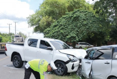 Gagal Nyalip, Avanza-Hilux Adu Kambing, Sopir dan Penumpang Terluka