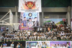 Suporter SMA Maitreyawira Palembang Bikin GOR JSC Bergemuruh di DBL 2025