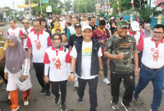 Berharap Partisipasi Pemilih Tinggi, Tak Ada Golput, Jalan Sehat Bersama KPU Muara Enim Meriah