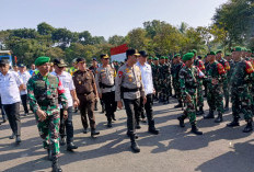 Wakapolda Sumsel Pimpin Apel Gelar Pasukan Kunjungan Presiden di Kabupaten Lahat