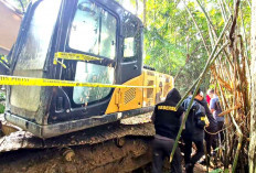 Polres Muratara Amankan Ekskavator Tambang Emas Ilegal di Lubuk Mas