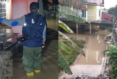 Hujan Uluan dan Debit Sungai Naik, Rumah Warga di Tanjung Enim Kembali Terendam Banjir