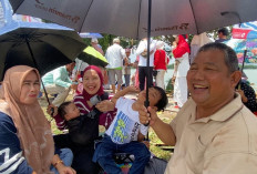 Bawa Rombongan 100 Orang, Warga Ogan Ilir Konvoi Besar Hadiri Festival Panjat Pinang di JSC