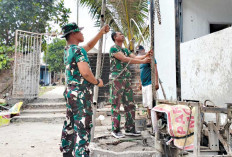Kegiatan TMMD Ke-129 Kodim 0418/Palembang Buat Sumur Bor TPA-TPQ Al-Fateha Talang Jambe 