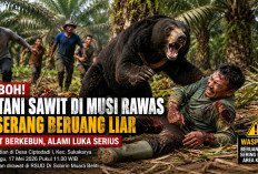Ngeri! Sedang Tanam Sawit, Pria di Musi Rawas Mendadak Diserang Beruang
