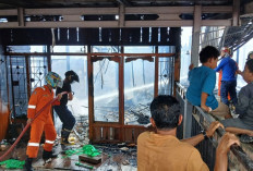 Diduga Korsleting, 3 Rumah di Sekayu Ludes Terbakar