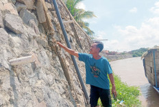 Talut Rp15 M Diduga Dibangun Asal-asalan, Batu Disusun Tanpa Perekat Semen, Tiang Cor Rapuh