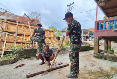 Hadapi Kenaikan Debit Air hingga 100 cm, Pengerjaan Jembatan Gantung Sungai Dabuk Terus Dikebut 