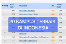 20 Perguruan Tinggi Terbaik di Indonesia Per Agustus 2024, UI, UGM dan Unair Bersaing di 3 Besar 