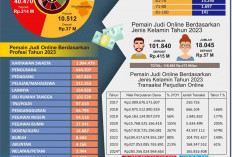 Palembang Pemain Judol Terbanyak, Dominan Karyawan Swasta, 9.582 Pelajar/Mahasiswa