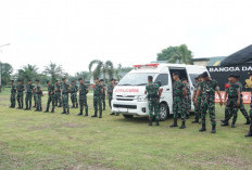 Sinergitas Perbankan dan TNI Diperkuat, BRI Prabumulih Sumbangkan Ambulance