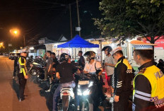 Anggota Satlantas Polres OKU Saat Berpatroli Hunting Menyisir Lokasi yang Kerap Dijadikan Tempat Kebut-Kebutan