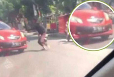 Viral! Tabrak Lari Pengendara Motor di Prabumulih, Mobil Brio Orange Kabur Melarikan Diri