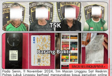 Empat Pelaku Judi Togel Diringkus di Lubuklinggau