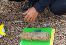 Penemuan Dua Mortir Bekas Peninggalan Jepang Membuat Geger Warga Banyuasin