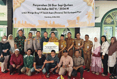 PT Bukit Asam Kertapati Port Salurkan 26 Hewan Kurban untuk Warga Palembang Jelang Iduladha 1447 H