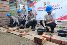Bedah Rumah Polda Sumsel Kepada Korban Kebakaran Pada Malam Takbiran