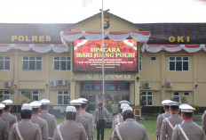 Momentum Hari Juang Polri, Polres OKI Gelar Upacara Peringatan Sejarah Pengabdian