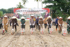 Polres OKU Timur Berpartisipasi dalam Penanaman Jagung Serentak Dukung Swasembada Pangan