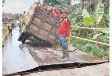 Dilalui Mobil Sawit, Jembatan Jebol, Uji Coba Kapal Tongkang Batu Bara