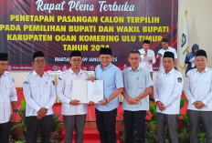 KPU Tetapkan Enos-Yudha Bupati dan Wakil Bupati OKU Timur 2025-2030 Secara Resmi