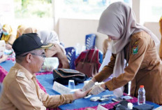  Tingkatkan Kesadaran Masyarakat Jaga Kesehatan, Dinkes Muara Enim Gelar Cek Kesehatan Gratis