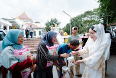 Ibu Nandriani Gelontorkan 10 Ton Beras dan Kurma Termasuk ke Personel TNI-Polri 