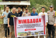 Larang Aktivitas Tambang Emas Ilegal, Polsek Pasang Spanduk Imbauan 