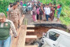 Curah Hujan Tinggi, Jalan Provinsi Putus, Mobil dan Motor Terperosok, Palembang Langganan Banjir