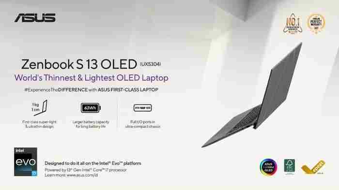 Asus Zenbook S 13 OLED, Kombinasi Sempurna Antara Desain dan Performa