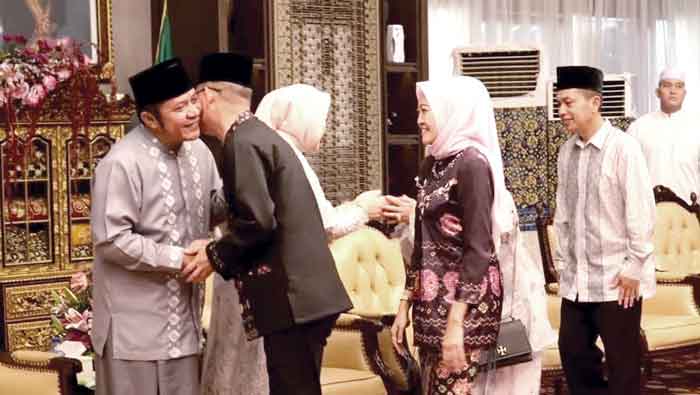 Gubernur Sumsel Halal Bihalal Bersama Wako Pagaralam di Griya Agung Palembang
