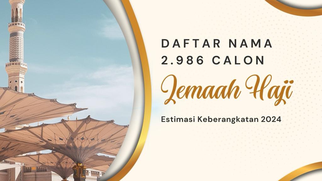 Daftar Nama 2.986 Calon Jemaah Haji Estimasi Keberangkatan 2024 untuk Kota Palembang