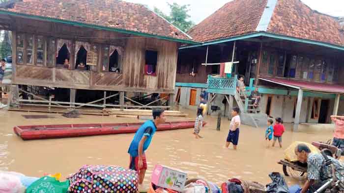 Dampak Luapan Sungai Malus, Puluhan Rumah di Terawas Terendam Banjir