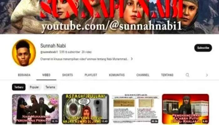 VIRAL, Kontroversi Saluran YouTube ‘Sunnah Nabi’: Berisi penghinaan terhadap Islam dan Nabi. Begin