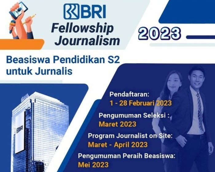 KABAR BAIK! Bank Rakyat Indonesia (BRI) Buka Beasiswa Pendidikan S2 untuk Jurnalis, Ini Jadwal dan Syaratnya