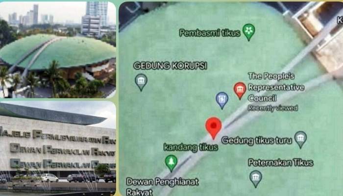 Heboh, Olok-Olok DPR Lewat Nama di Google Maps. Netizen Ramai, Pihak Google Bilang Begini!