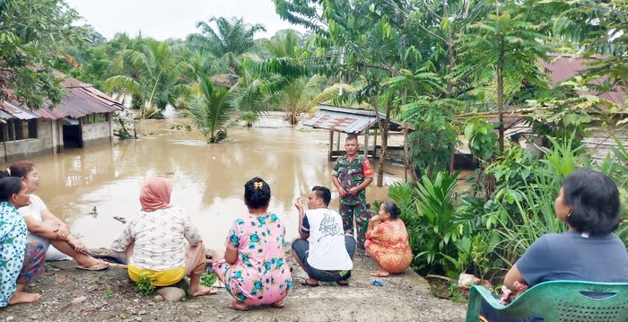 Air Sungai Lingsing Meluap Lagi, Genangi Desa Banu Ayu dan Tanjung Alam